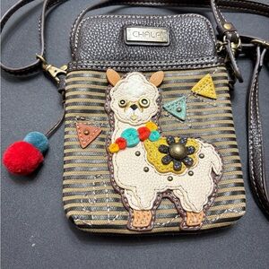 Chala Striped Alpaca Crossbody Bag with Colorful Accents
